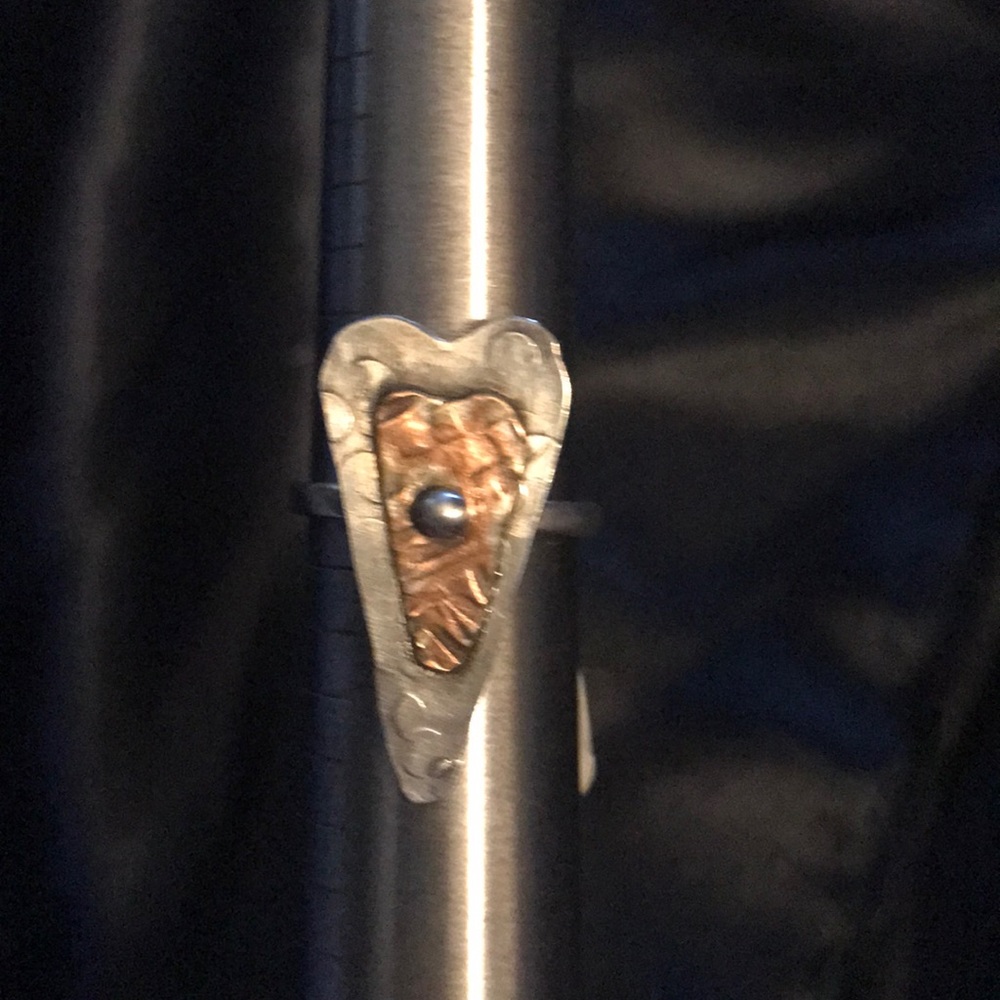 Recycled Sterling Silver and brass ring.